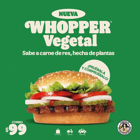 BURGER KING MÉXICO LANZA LA WHOPPER VEGETAL,