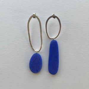Big and Odd Earrings (vivid blue) – Bronwen Gwillim