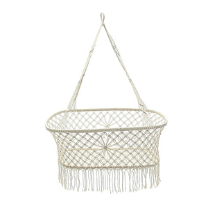 hanging macrame crib