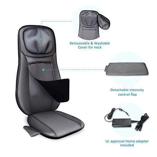 snailax shiatsu massage chair pad