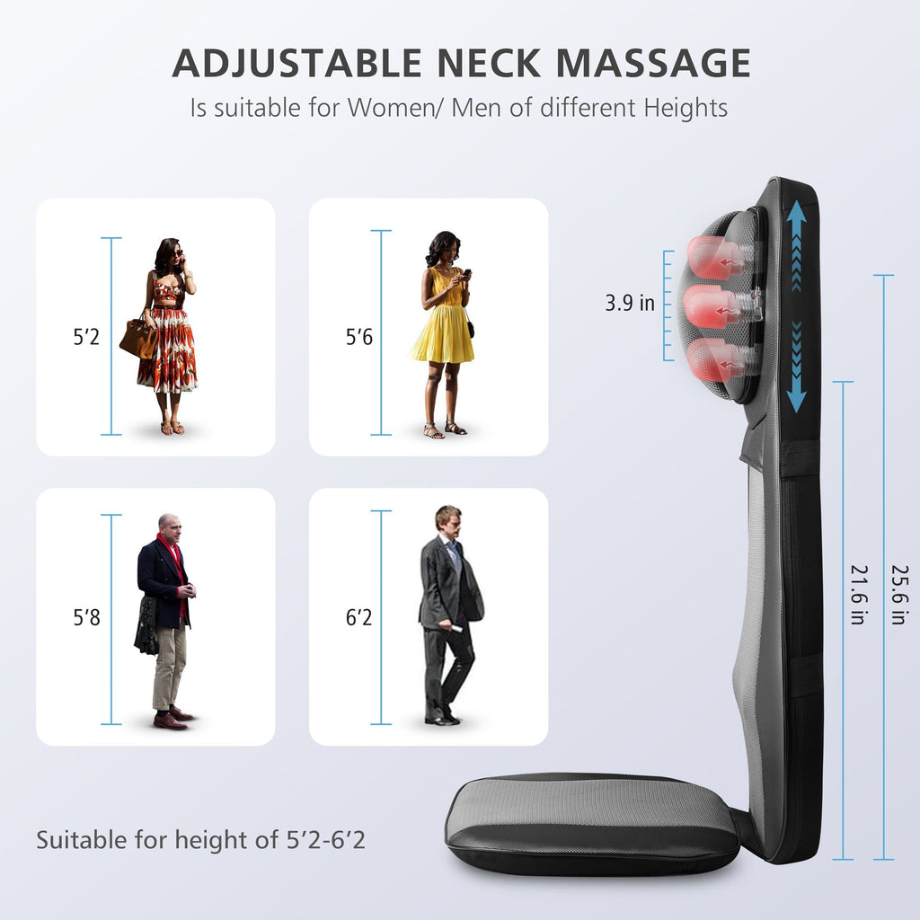 Full Back Massager 223 Order A Shiatsu Rolling Neck And Back Massager With Heat Snailax 8547