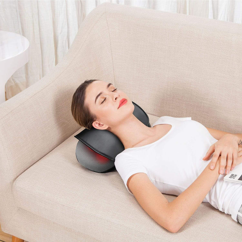 Back Massager With Heat Neck Back Massager Pillow 3d - Temu