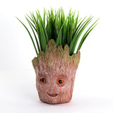 Cute character plant pots made with the Continuous Tree Bark Mould
