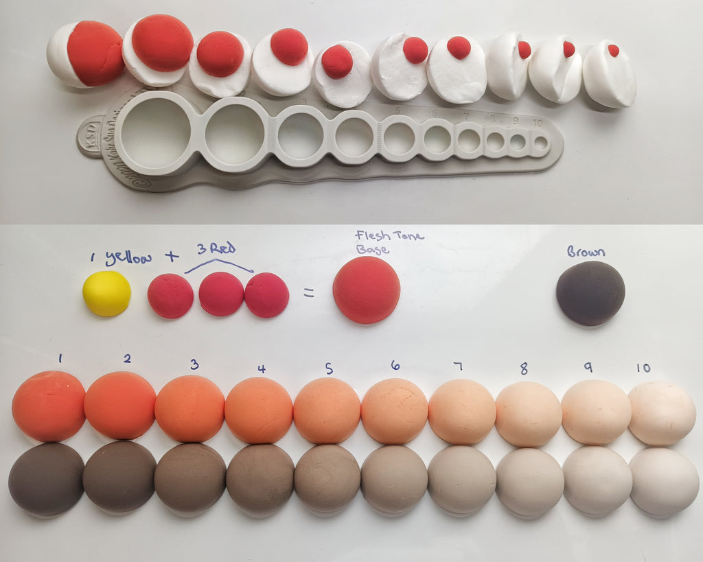 creating skin tones with air drying clay