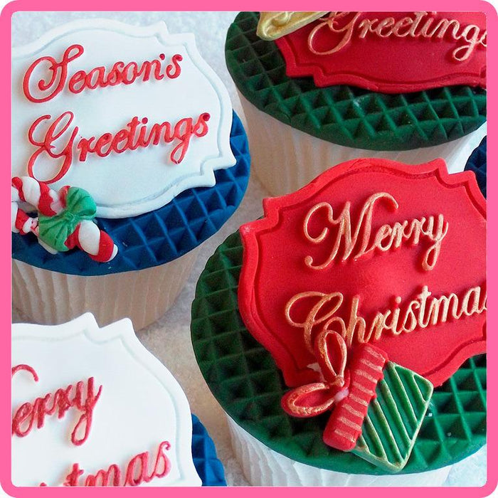 CD - An idea using the Merry Christmas Mini Plaque Silicone Mould product