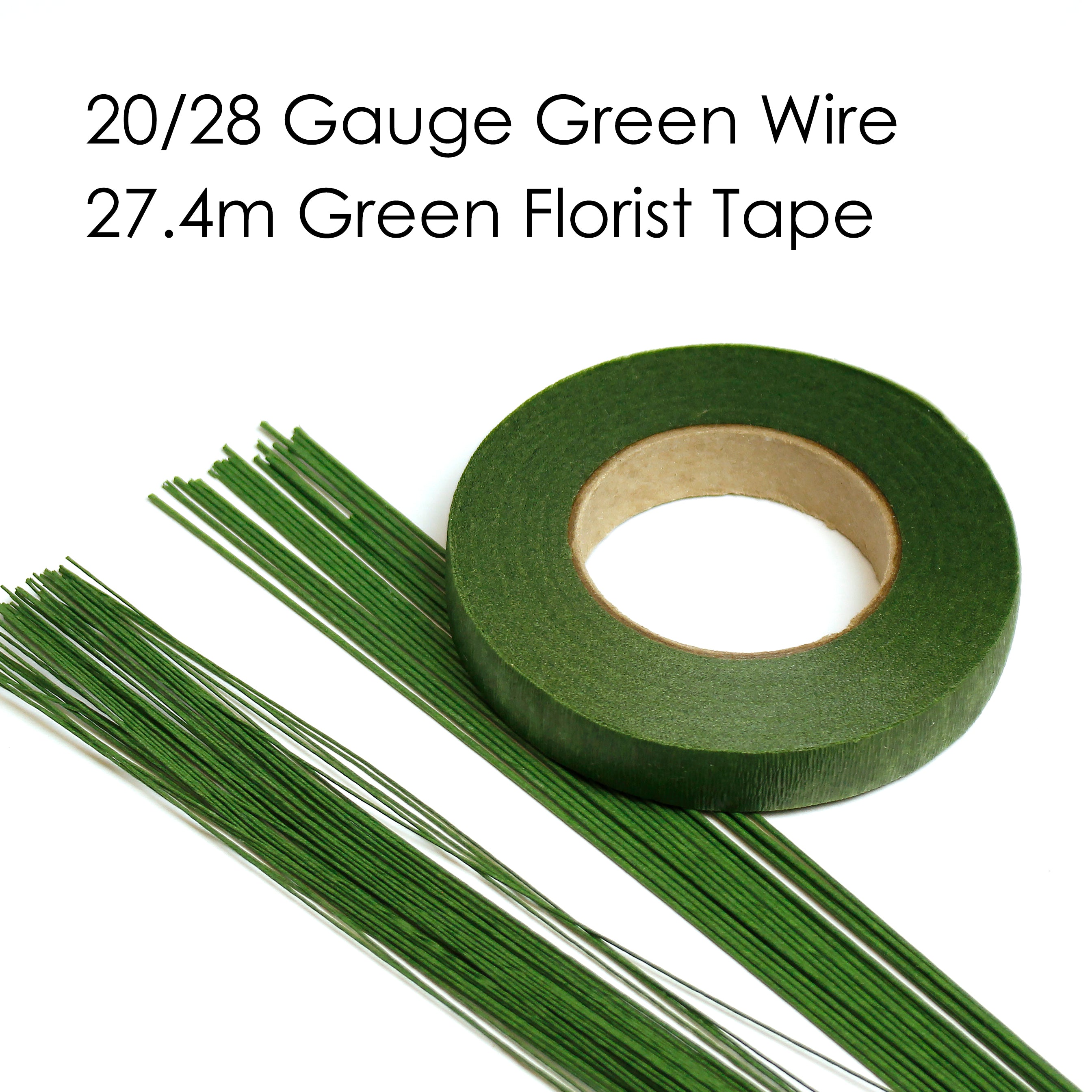 Green Florist Wire 28 Gauge