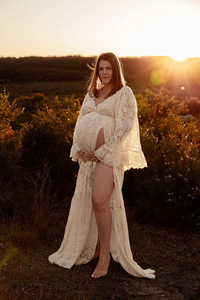 Romantic Lace Maternity Wedding Dress Hire - Australia Only