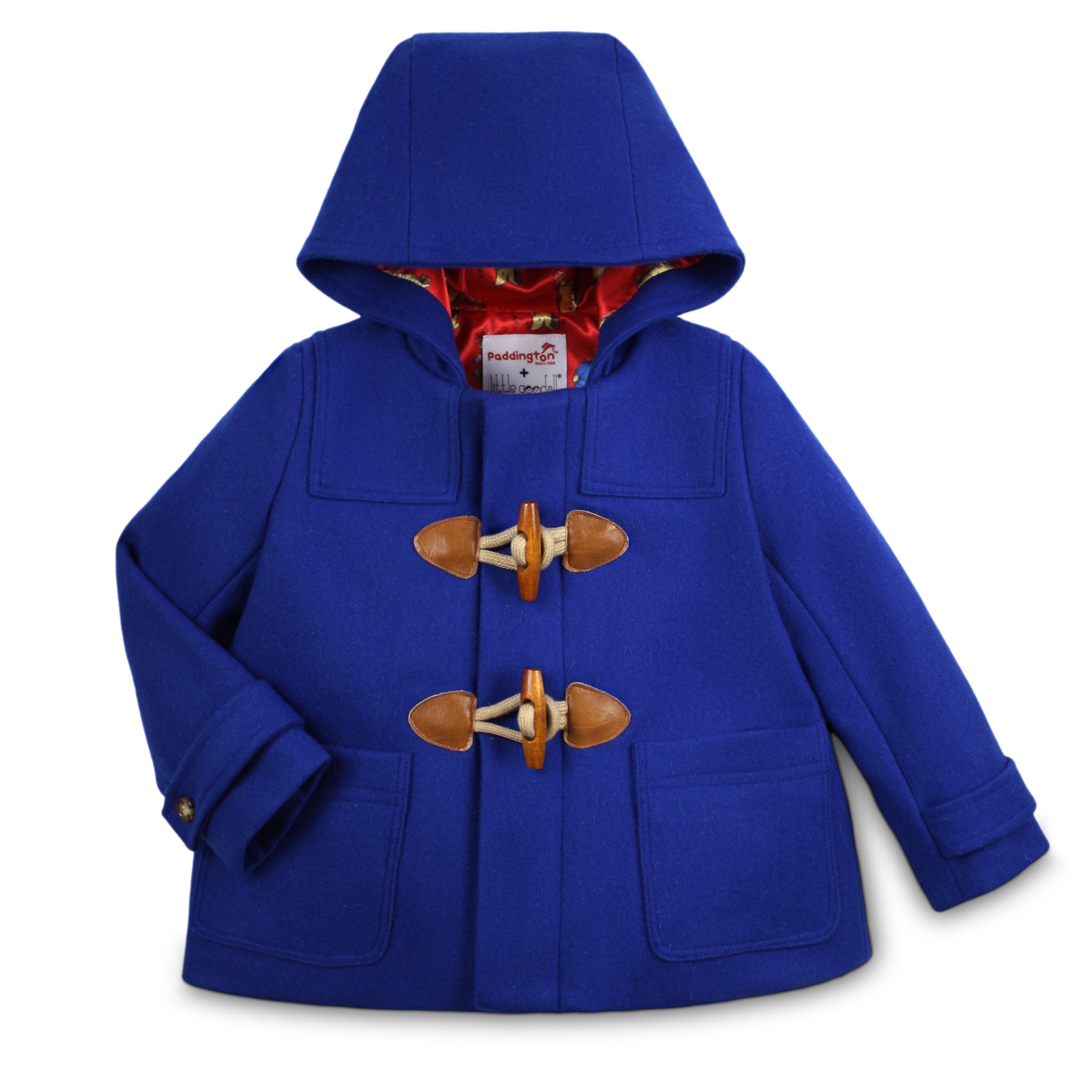 Luxe Paddington Gift Set: Classic Wool Duffle Coat with 16" Soft Toy and Suitcase