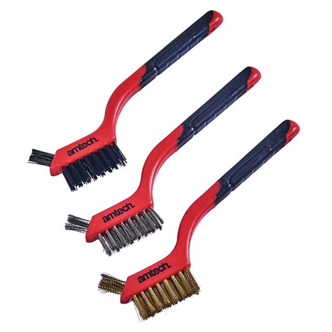 3pcs/set Large Small Wire Brush Metal Remove Rust Brushes Brass