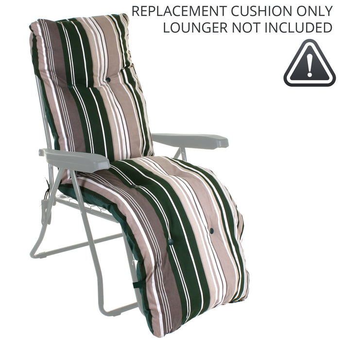 green striped sun lounger cushions