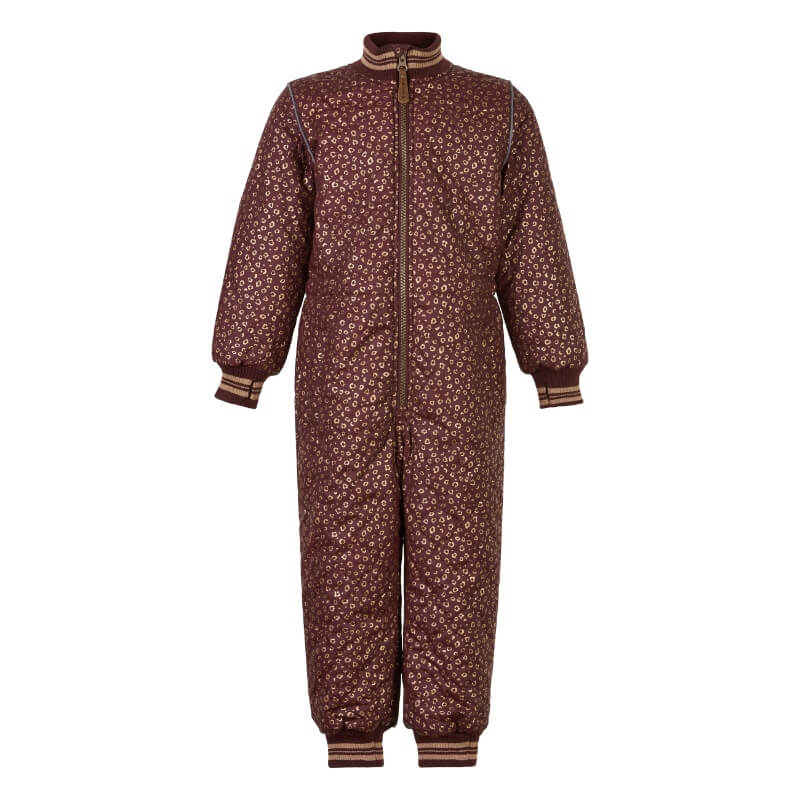 Mikk-Line - Termodragt Duvet Suit Glitter m. Fleece - Decadent Chocolate - 116