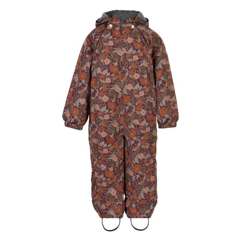 Se Mikk-Line - Baby Polyester Suit AOP Forest - Decadent Chocolate - 92 hos Lillepip.dk