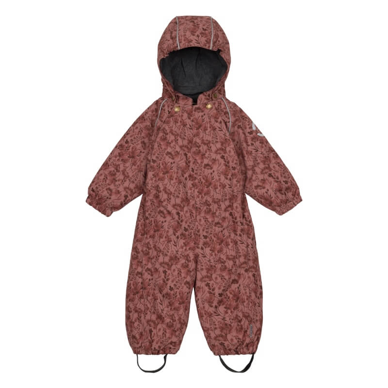 Mikk-Line - Baby Polyester Suit AOP Forest - Mink - 98