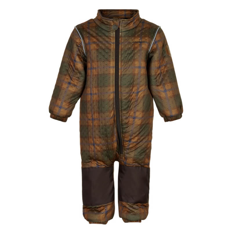 Se Mikk-Line - Termodragt Soft Thermal Recycled Suit AOP Teddy - Forest Night - 80 hos Lillepip.dk