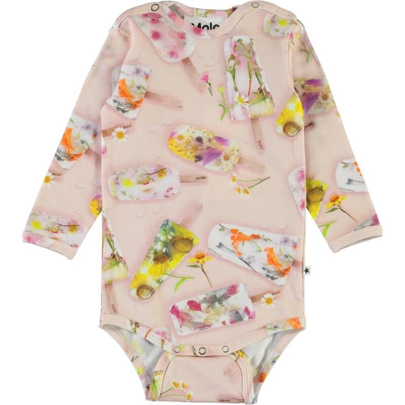 Billede af Molo - Fonda Baby Body - Ice Lollies - 62 / Lyserød