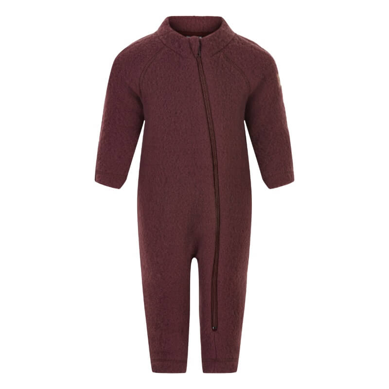 Mikk-Line - Køredragt Wool Baby Suit - Decadent Chocolate - 62