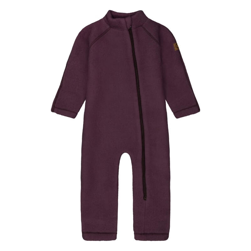 Mikk-Line - Køredragt Wool Baby Suit - Huckleberry - 80