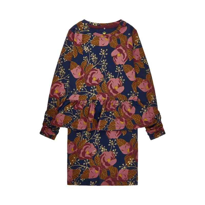 Se THE NEW - TNValencia l/s Dress - Big Flower - 7/8 år hos Lillepip.dk