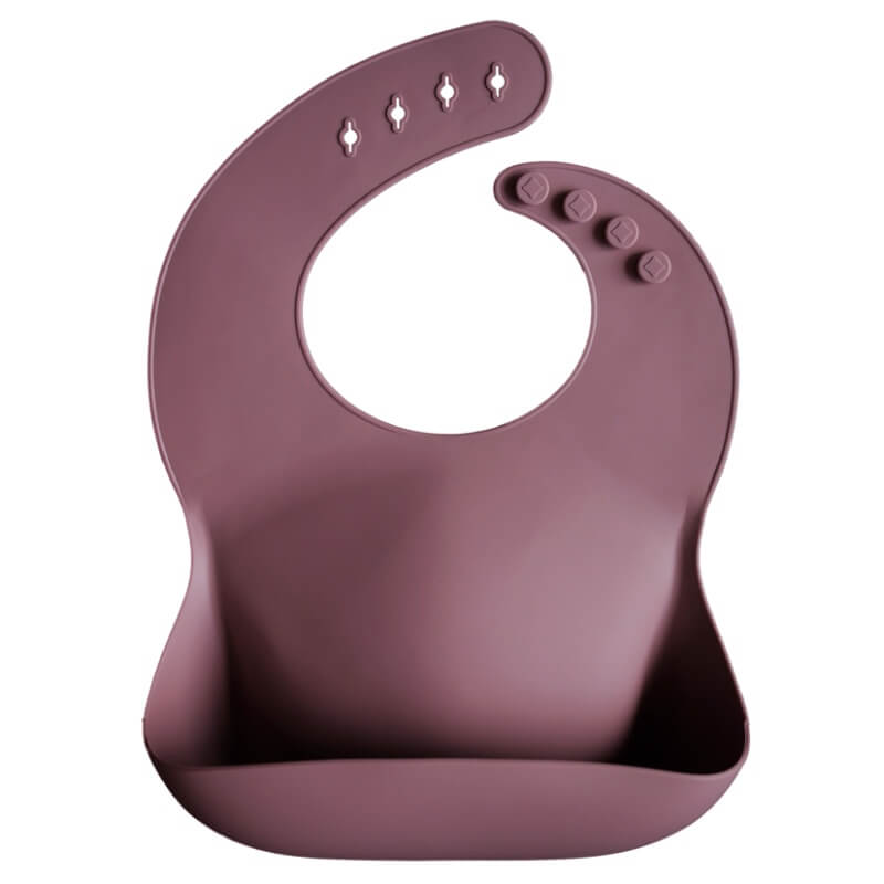 Mushie - Silicone Bib Spisesmæk - Dusty Rose - One Size