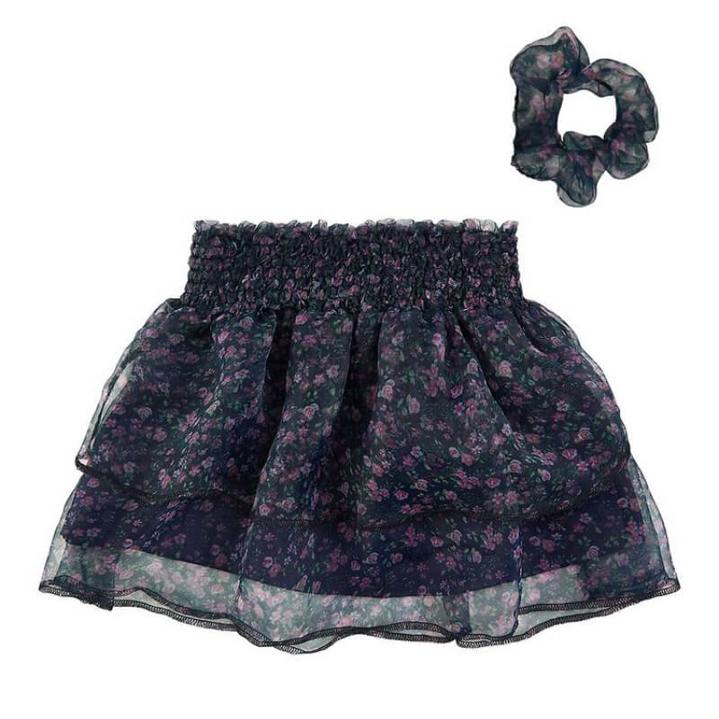 Se THE NEW - Arganza Skirt - Flower AOP - 9/10 år hos Lillepip.dk