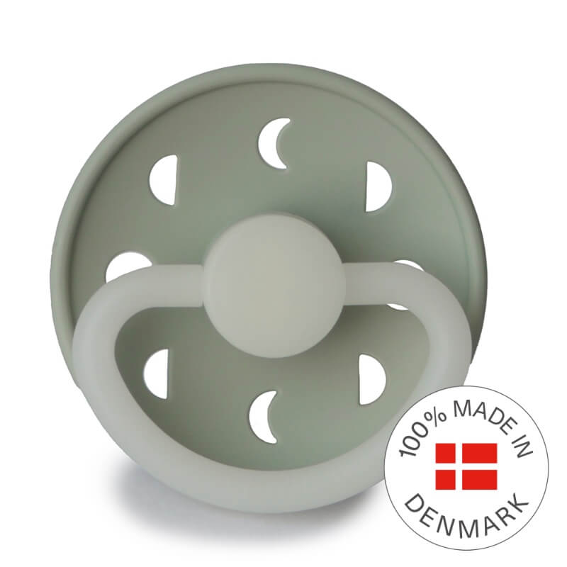 Billede af FRIGG - Moon Phase Round Silicone Pacifier Size 2 - Sage Night