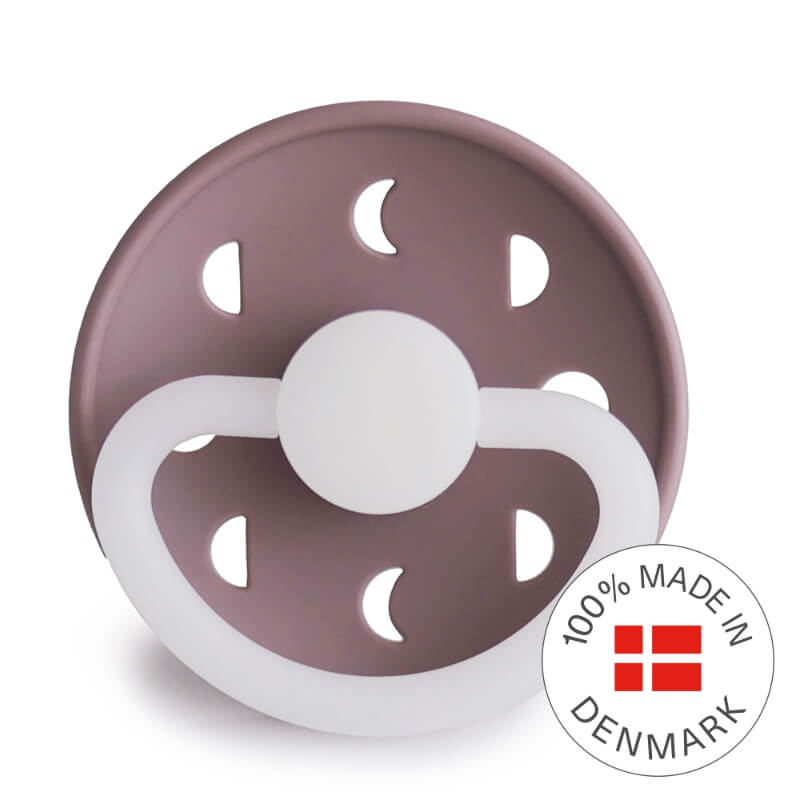 Billede af FRIGG - Moon Phase Round Silicone Pacifier Size 2 - Twilight Mauve Night