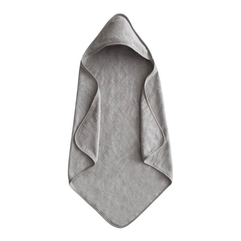 Billede af Mushie - Baby Hooded Towel Badeslag - Gray