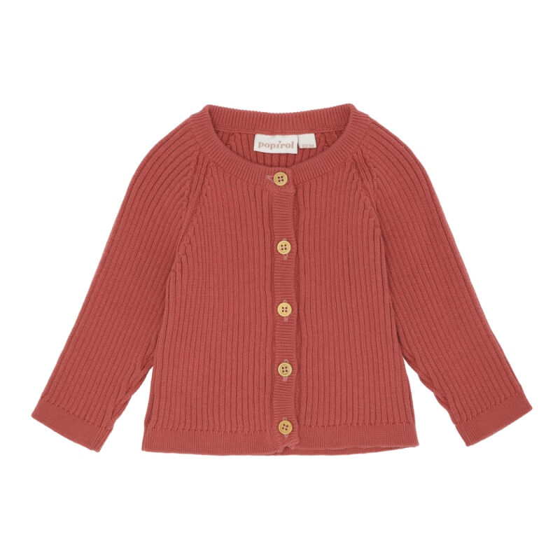 Popirol - Loui Baby Cardigan - Old Rose - 18 mdr.