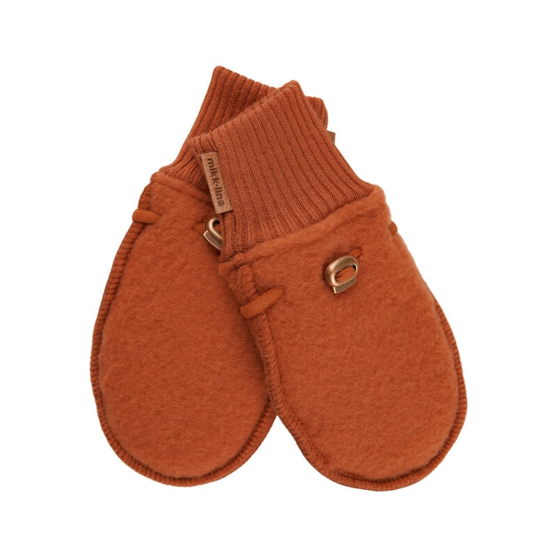 Mikk-Line - Wool Mittens - Ginger Bread - 50/56