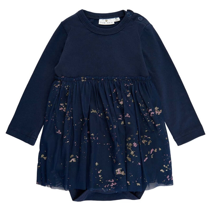 The New Siblings - Ally Aria l/s Dress - Navy Blazer - 80 = 9/12 mdr