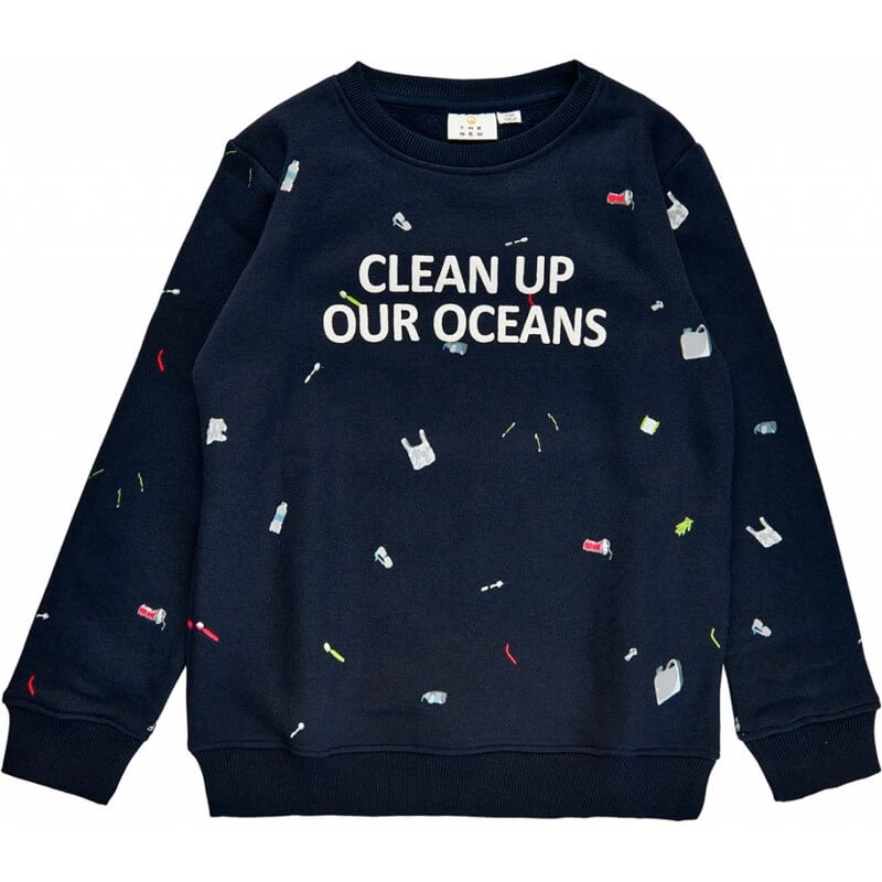 Se THE NEW - Andrew Sweatshirt - Navy Blazer "Ocean" - 122/128 hos Lillepip.dk