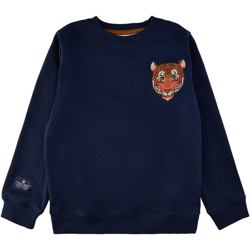 Se THE NEW - Vulkano Sweatshirt - Navy Blazer - 122/128 cm - 7/8 år hos Lillepip.dk