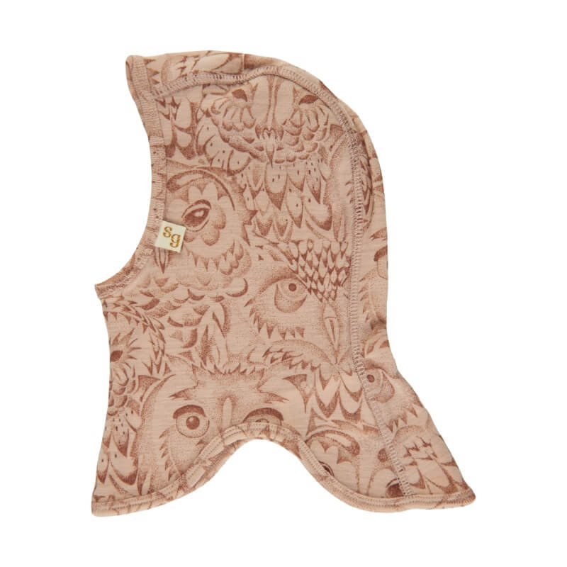 SGBalaclava Hello Owl wool Hat - Cuban Sand - Str. 1-2 Ã¥r (5711913620876)