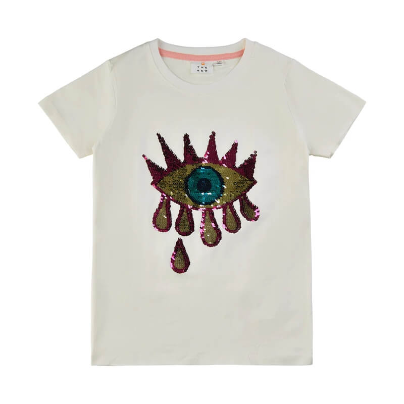 Billede af THE NEW - Alfrida S/S TEE T-Shirt - Snow White - 3/4 år