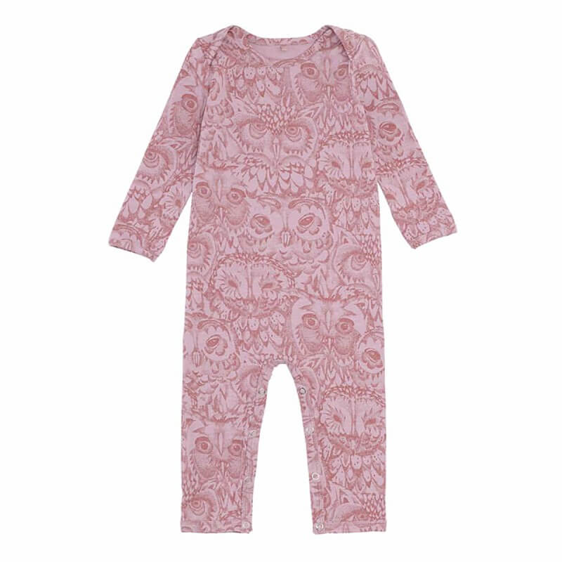 Se Soft Gallery - Ben Bodysuit AOP OWL - Mauve Shadows Lavender - 92/24 mdr. hos Lillepip.dk