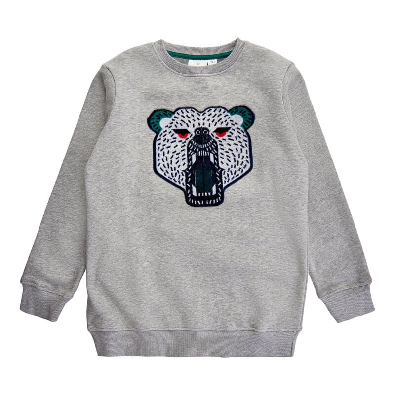 THE NEW - Alfred Loose Fit Sweatshirt - Light Grey Melange - 5/6 år