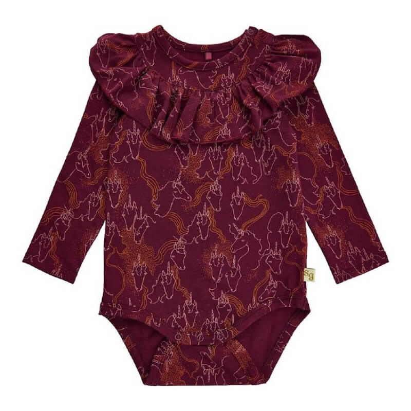 Se Soft Gallery - SGBice Magicorn LS Body Gots - Tawny Port - 62/3 mdr. hos Lillepip.dk