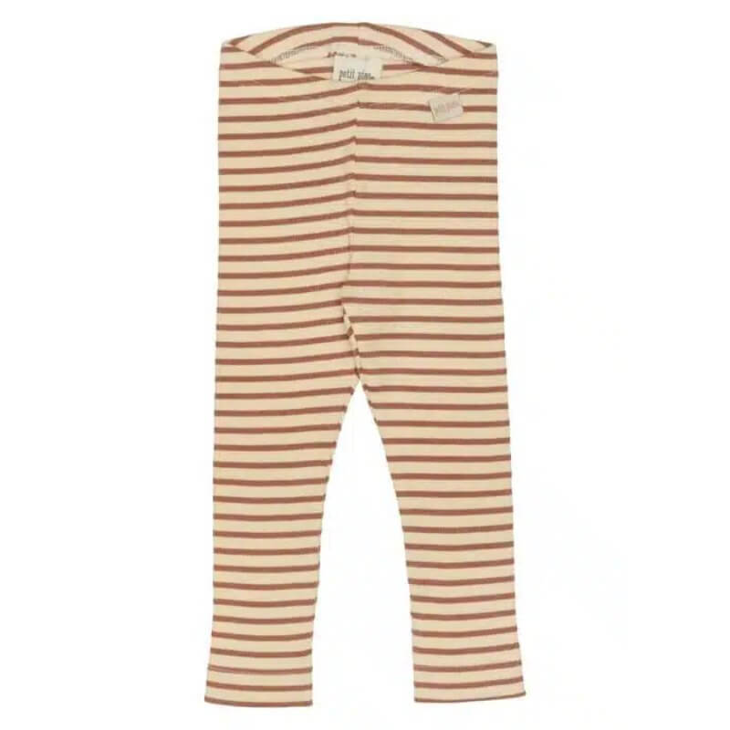 Petit Piao  Leggings Modal Striped  Latte/Cream  92