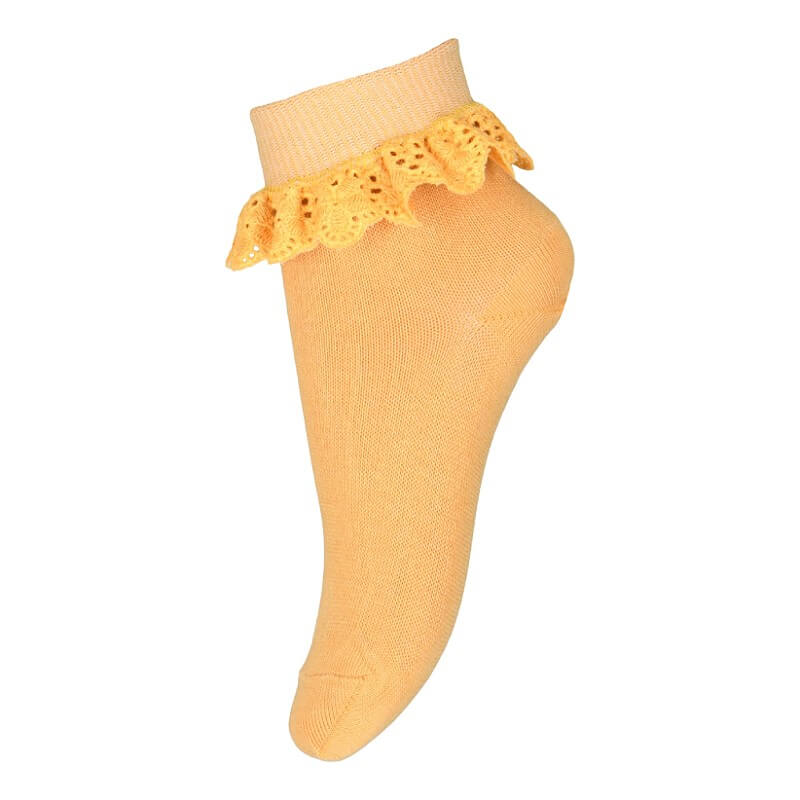 MP Denmark - MP Cotton Lace Ankle Socks - Ochre - 25-28