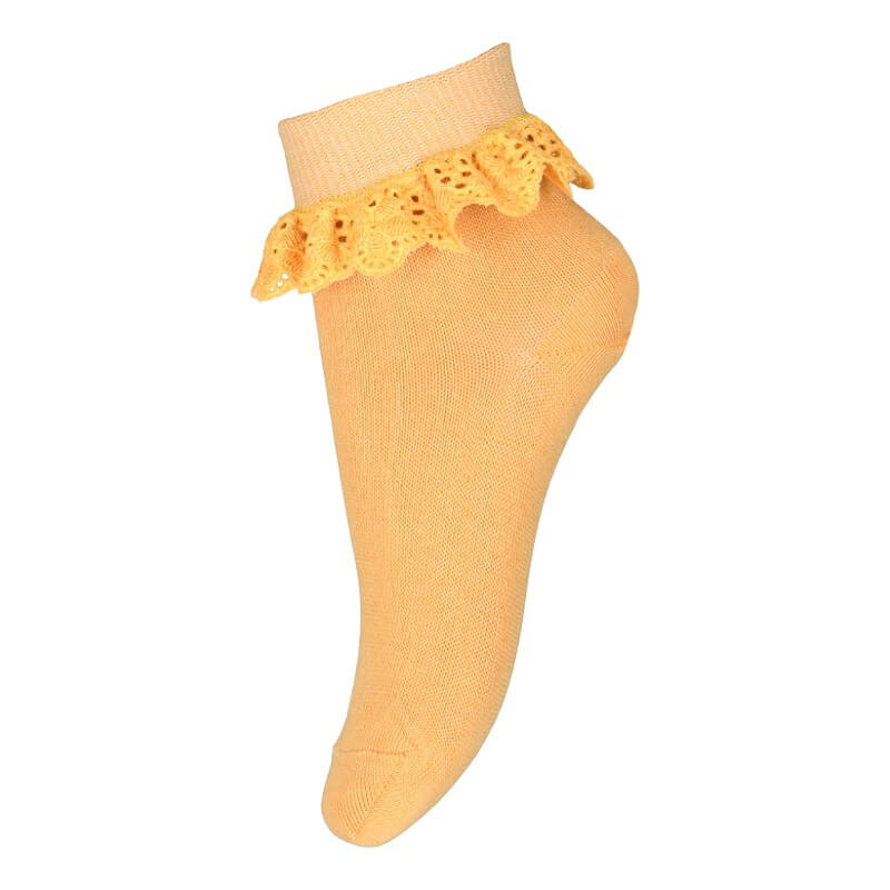 MP Denmark  MP Cotton Lace Ankle Socks  Ochre  2224