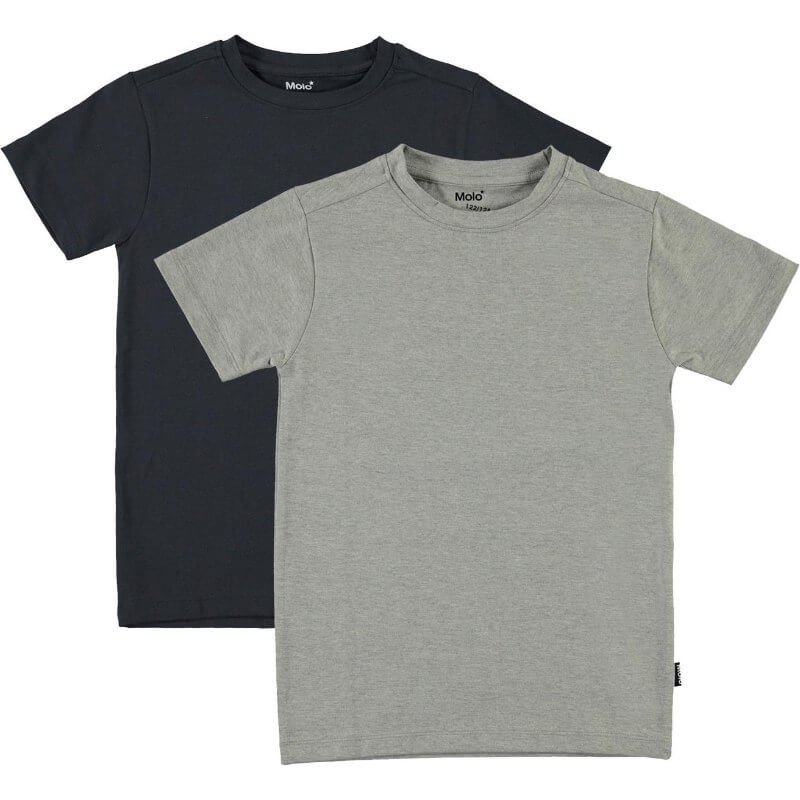 Molo - Jamie T-Shirt 2-Pack - Navy Grey - 134/140