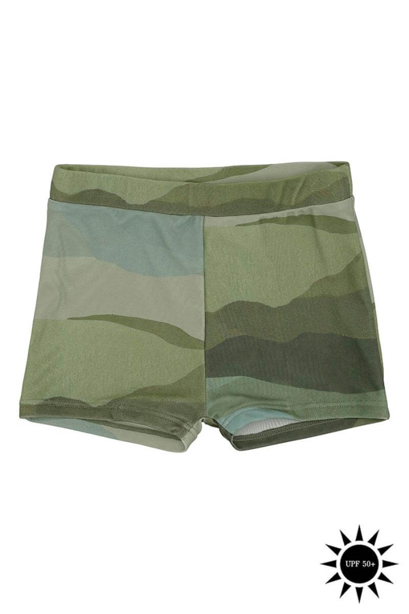 Se Soft Gallery - Badebukser Don Swim Pants - AOP Landscape - 10 år hos Lillepip.dk