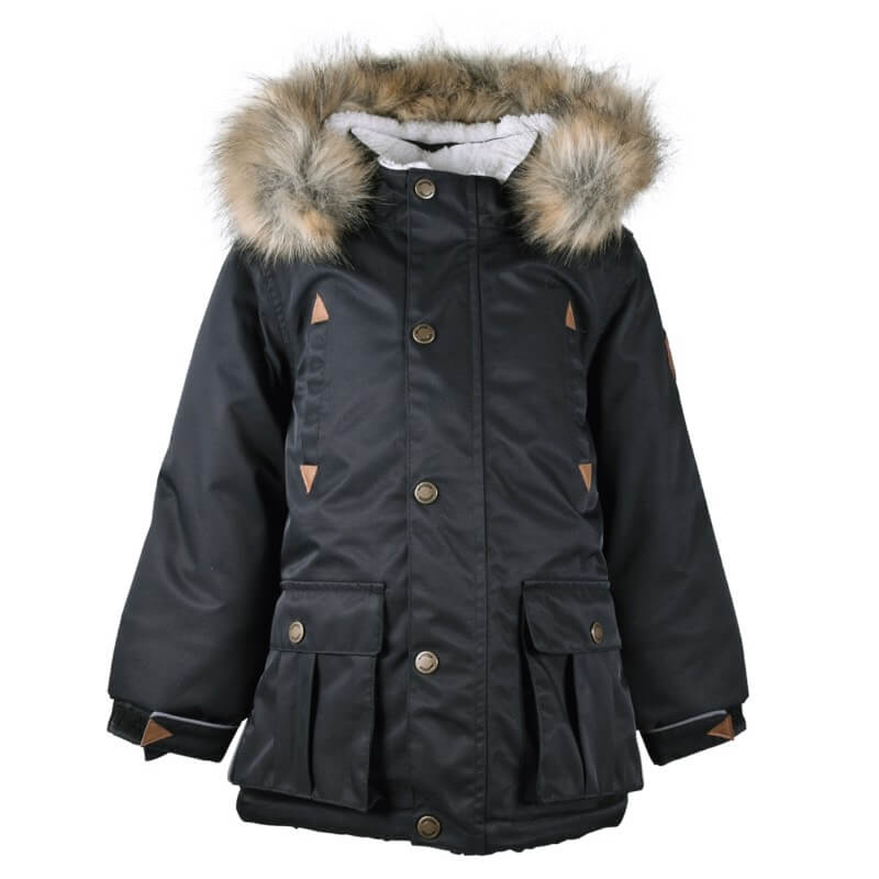 Billede af Mikk-Line - Vinterjakke Twill Nylon Boy Parca - Black - 104