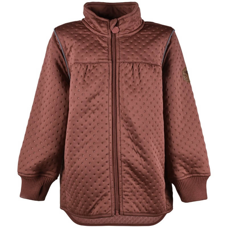 Se Mikk-Line - Soft Thermo Recycled Girl Jacket - Mahogany - 92 hos Lillepip.dk