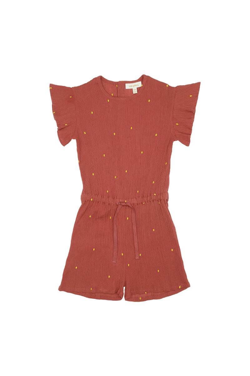 Soft Gallery -  Fairy Jumpsuit - Cinnabar AOP Dotty Emb - 8 år