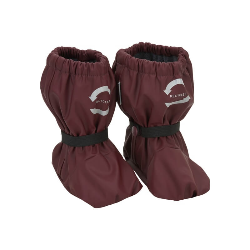 Mikk-Line - PU Rain Footies w. Fleece Recycled - Decadent Choclate - 86 / Decadent Chocolate