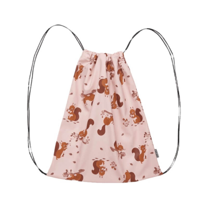 Se CeLaVi - Gymnastikpose Drawstring PU Bag AOP - Amber Brown - One size hos Lillepip.dk