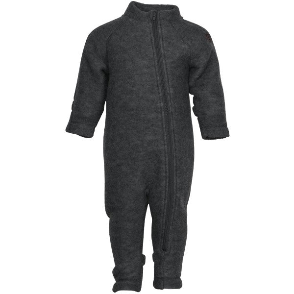 Mikk-Line – Køredragt Wool Baby Suit – Anthracite Melange – 92