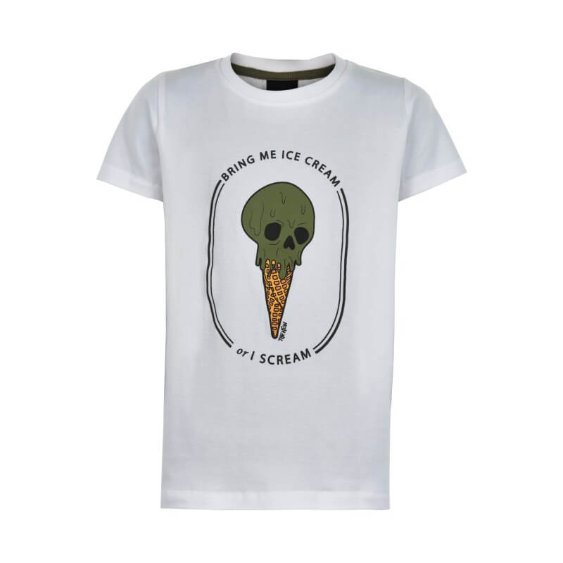 Se THE NEW - Uno S/S TEE T-Shirt - Bright White - 5/6 år hos Lillepip.dk