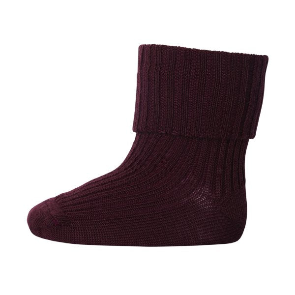 MP Denmark -  Rip Wool Uldstrømper - Wine Red - 15-16